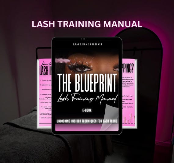 Lash Training Manual Ebook Template | Custom Canva Edit | Lash Tech Training | Done For You | Lash Ebook | Content Template | PLR | MRR