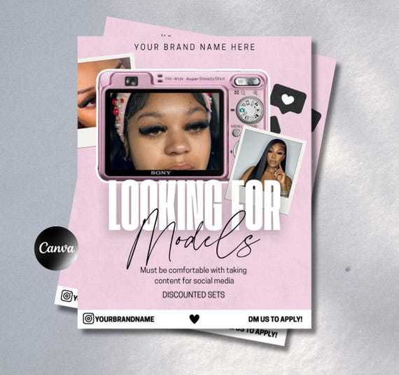 Lash Tech Looking For Models Flyer Template | Lash Business | DIY Flyer | Model Search Promo Post | Instagram Post Flyer | Model Call Flyer