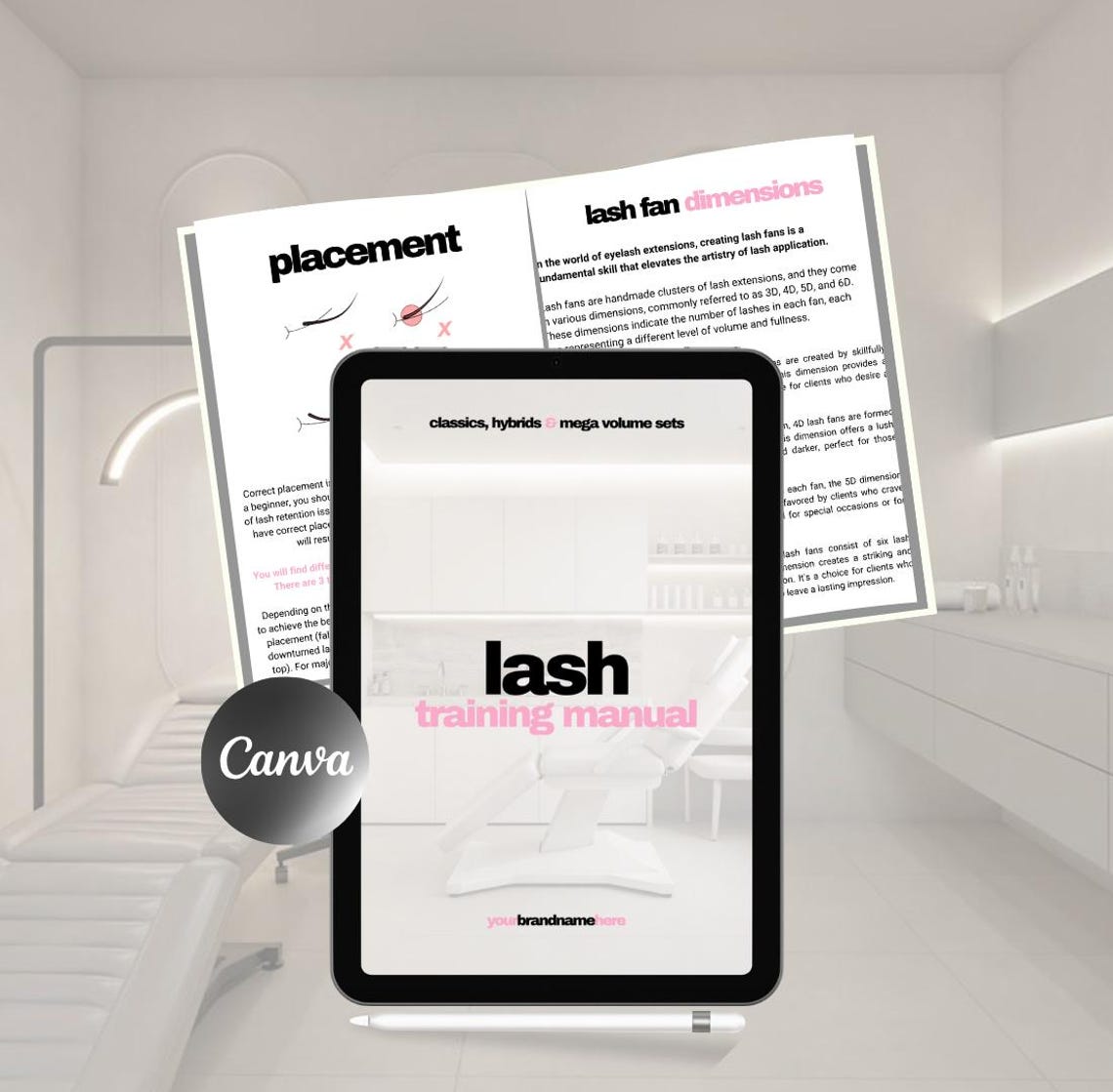 Editable Lash Training Manual Template | Eyelash Training Ebook | Lash ...