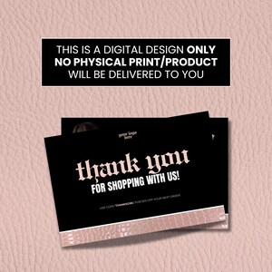 Editable Thank You Card Canva Template | Beauty Supplier Packaging Card | Printable Hair Vendor Thank You Card | Small Business Card Design image 5