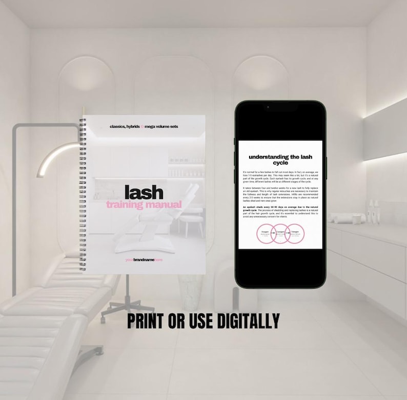 Editable Lash Training Manual Template | Eyelash Training Ebook | Lash ...