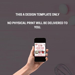 Editable bakery flyer template for Canva with customisable text and pastel design, perfect for promoting cake sales, cupcake events, bake shops, or dessert business marketing. Digital download only – no physical item included.