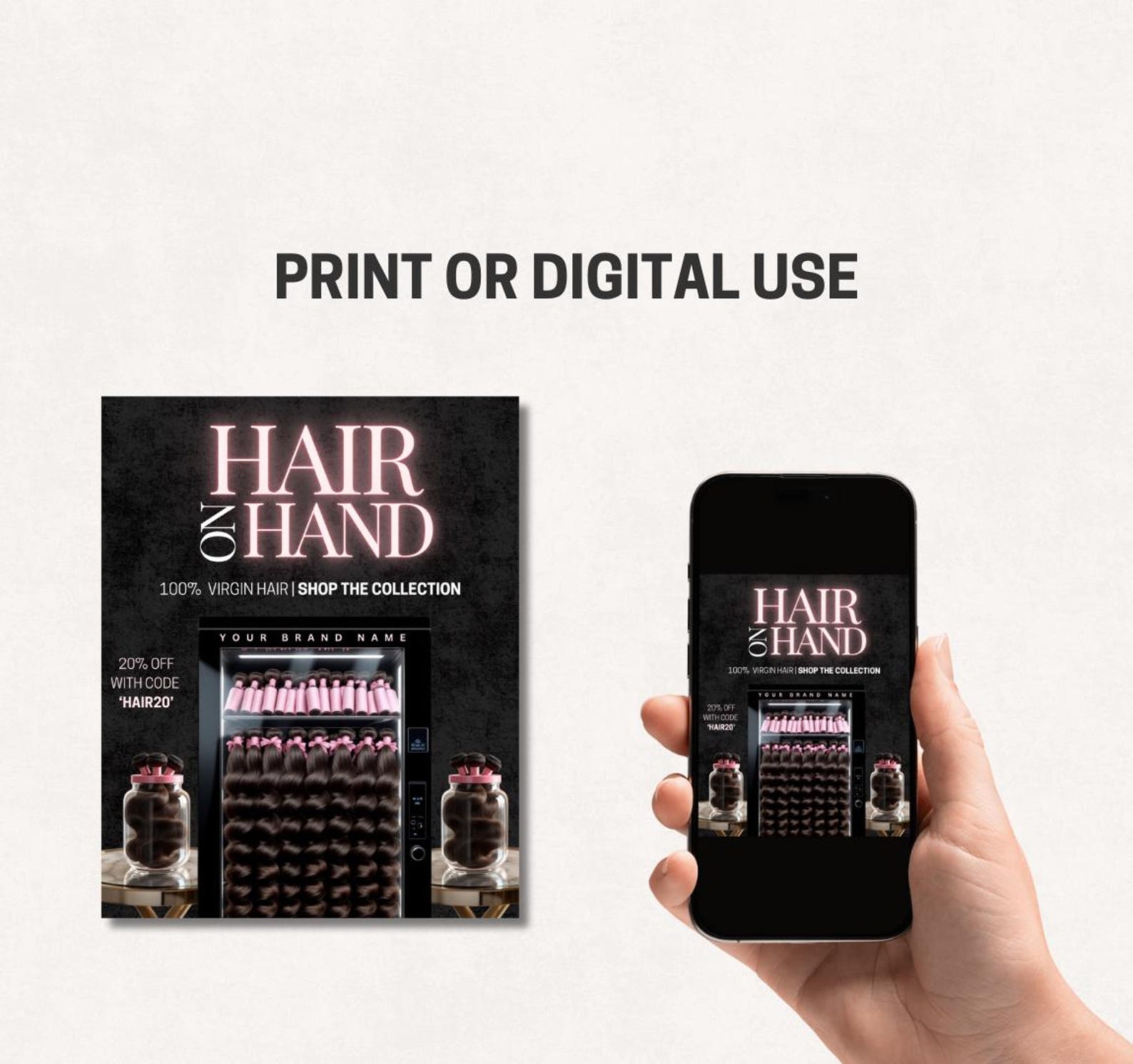 Hair Bundles Flyer Template | Hair Vendor Flyer | Edit on Canva ...