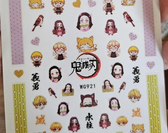 Anime nail stickers | Cute anime nail stickers