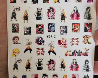 Anime nail stickers | Cute anime nail stickers