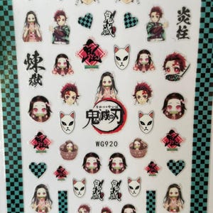 Pegatinas de anime para uñas