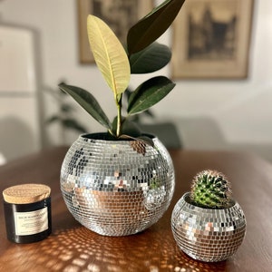 Discokugel Vase | Übertopf | Pflanzengefäß | Discokugel Objekt | Discoball