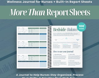 Nurse Wellness Journal & Report Sheets | Bedside Balance Journal: Med-Surg (5-6 Patients) | (Shift Planner, SBAR Brain Sheets, Nurse Gifts)