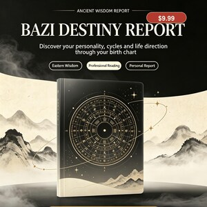 Personalized Chinese BaZi Reading PDF, Four Pillars Birth Chart, Astrology Destiny Report, Career Love Money Insight, Custom Digital Reading