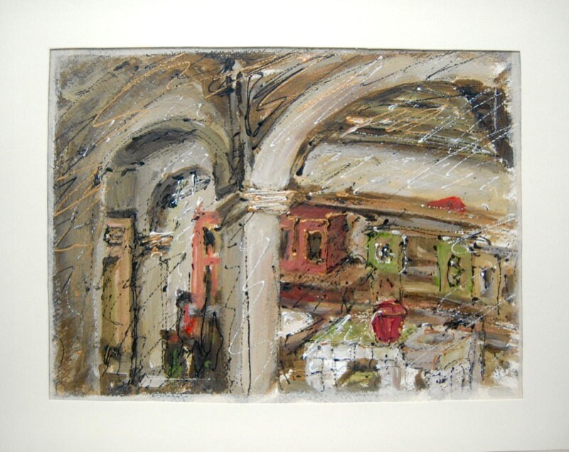 Chinese Shophouse Backyard Painting Plein Air Art Of Malaysia Etsy