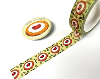 Cake Washi Tape, cherry bakewell tart masking tape, Japanese Washi tape for journals and planners, 1st anniversary gift