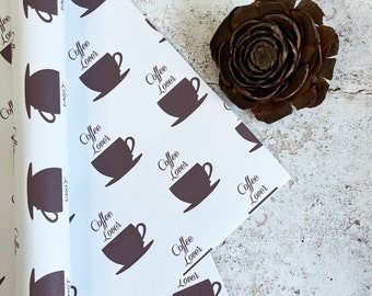 Coffee Gift Wrap, A3 wrapping sheets, Coffee addict gift, Cup of Java teacher gift