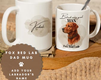 Fox Red Lab Dad Mug: Personalized Labrador Coffee Cup