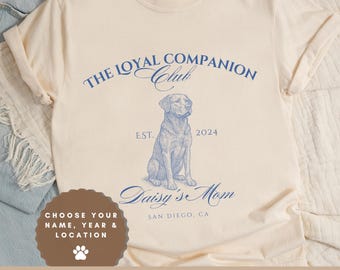 Camisa personalizada con colores cómodos para labrador: regalo personalizado para mamá o papá.