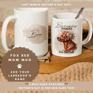Personalized Fox Red Lab Mom Mug: Labrador Coffee Cup