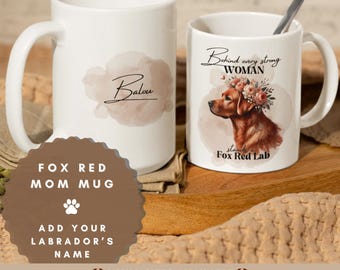 Personalized Fox Red Lab Mom Mug: Labrador Coffee Cup