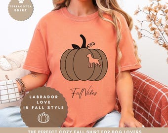 Camisa de Labrador Marrón Calabaza: Camiseta de Otoño Cozy Comfort Colors®