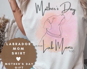 Labrador Mom Shirt: Minimalist Line Art Dog Mom Tee