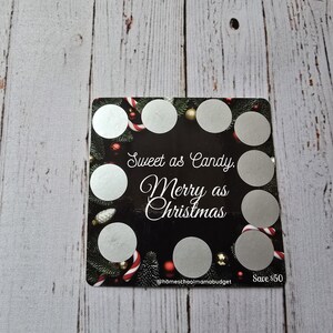 Sweet as Candy Merry as Christmas Scratch off Savings Challenge