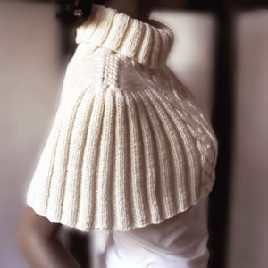 Women's Shrug Cape Shoulder Warmer Mini Poncho Hand Knit Sweater Many Colors available image 4