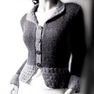 Women's Buttoned Cardigan Knitted Sweater Jacket Custom Color Knitwear ...