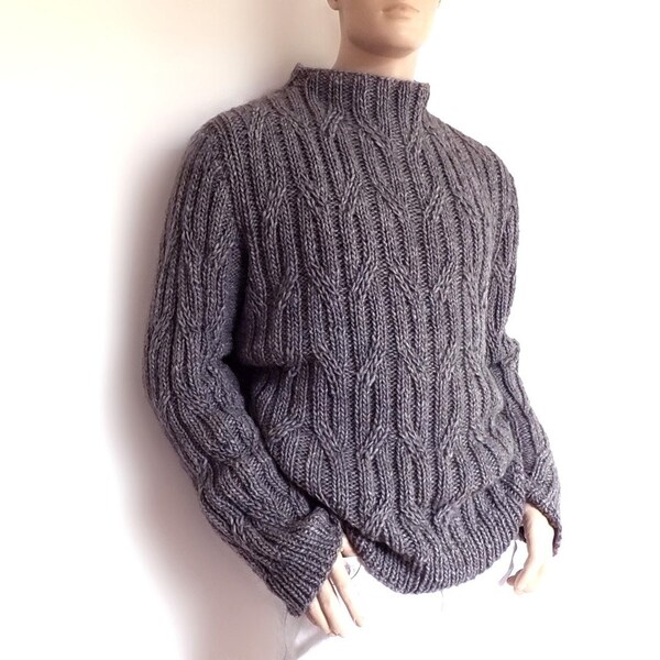 Knitted Sweater Black Grey main image 1