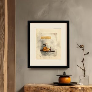 Fine Art Print, Poster "The Lady with the Chicken", 20x26 cm