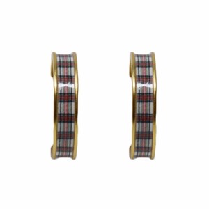 Stewart Plaid Hoop Earrings