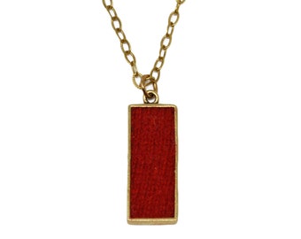 Red Cashmere Pendant Necklace