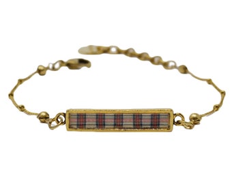 Stewart Plaid Dainty Charm Bracelet