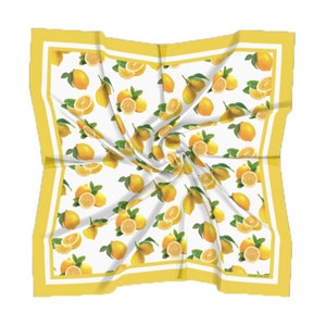 Lemon Scarf Satin Square Scarf image 1