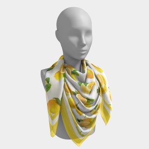 Lemon Scarf Satin Square Scarf image 5