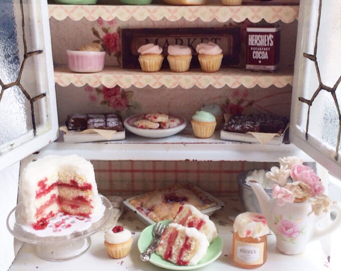 Miniature Vintage Bakery Hutch Etsy