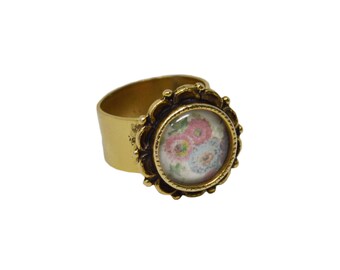 Floral Adjustable Ornate Ring