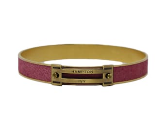 Crimson Suede Horse Jump Bangle Bracelet