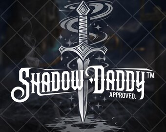 Aprobado por Shadow Daddy: arte digital de fantasía oscura: imprimible monocromático llamativo: descarga instantánea