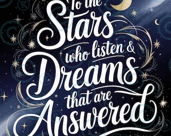 To the Stars Who Listen – Digital Print | Celestial Fantasy Wall Art | PDF and PNG Instant Download