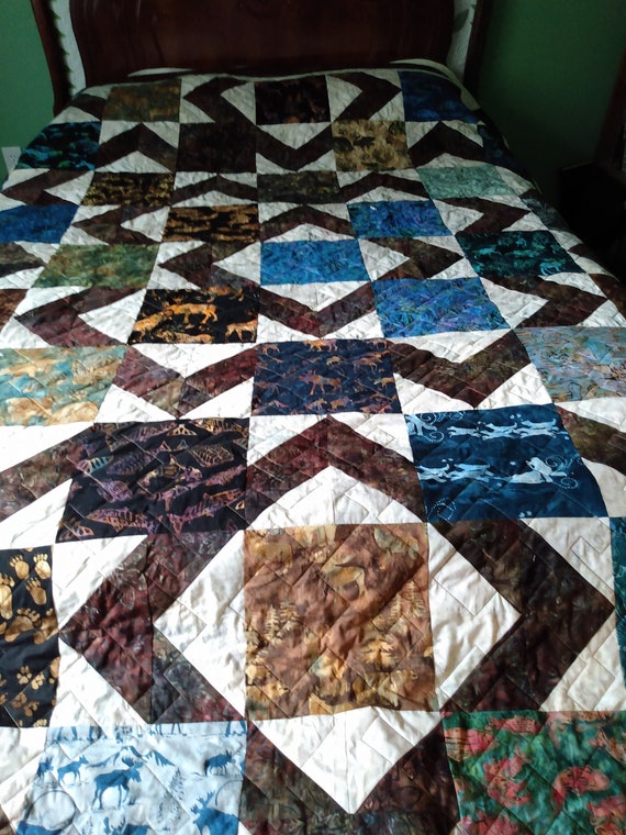 Wildlife Alaskan Theme King Quilt Etsy