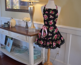 Kiss The Cook - Retro Modern Aprons for Women - Cute Aprons by 4RetroSisters