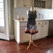Pumpkin Damask Women's Apron - Ellie Style- Fall Apron - Halloween Apron - Thanksgiving Apron and Year Round - 4RetroSisters 