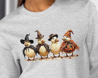 Duck Sweatshirt, Spooky Shirt, Halloween Tee, Ghost Hoodie, Ducklings, Halloween Gift, Animal Lover Gift, Halloween Costume, Halloween Party