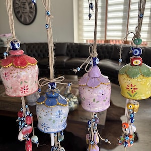 Wind Chimes - Bell Chimes, Window Front with Flower Figures - Patio Decoration hanging bells