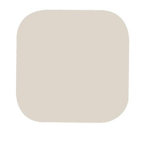 May include: A solid, off-white, rounded square.