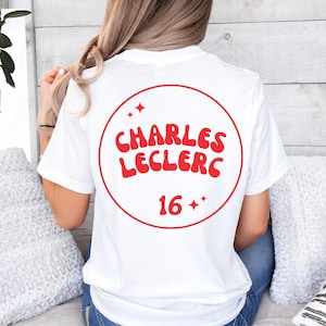 Charles Leclerc F1 Shirt, Ferrari Racing T-shirt, Formula One Tee, Scuderia Ferrari, Ferrari F1 Fan, Formula 1 Merch