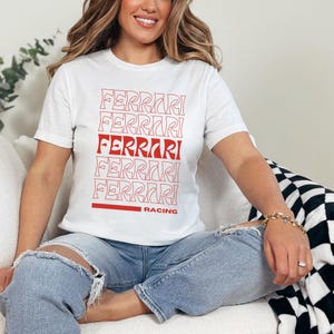 Scuderia Ferrari F1 Shirt, Formula 1 Race T-shirt, Ferrari Racing Tee, F1 Merch, Formula One Clothing, Ferrari Tee, F1 Shirt