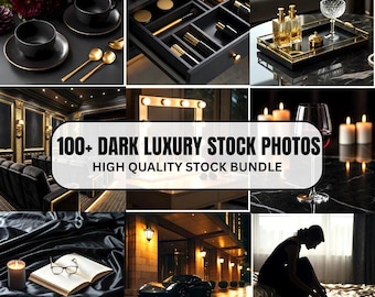 Dark Luxury Stock Photos: High-End Visuals, MRR PLR (Digital Download)