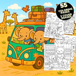Family Moments: 55 Pages Cute and Cozy Moments Relaxing Coloring Book for Teens & Adults | Instant Download PDF by Vibe T Creations