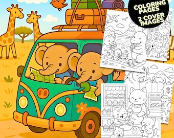 Cozy Family Coloring Book: 55 Printable Pages (PDF Download