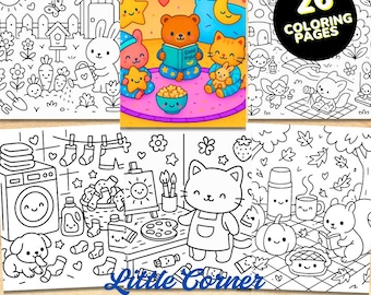 Kawaii Coloring Book: Cozy Hygge Jars, Adults & Teens (PDF Pattern)