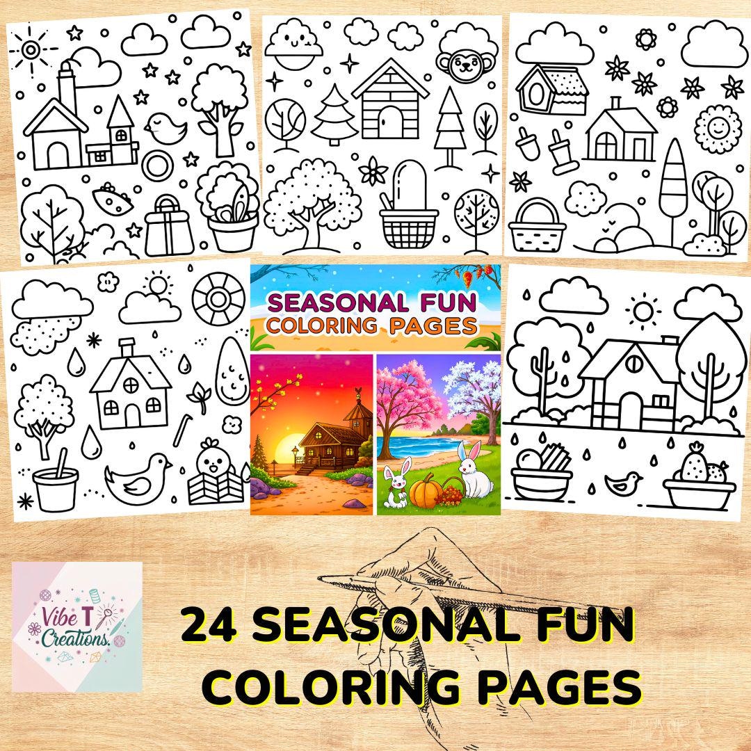 Bold and Easy Coloring Book, Seasonal Fun Coloring Pages, Cute Funny ...